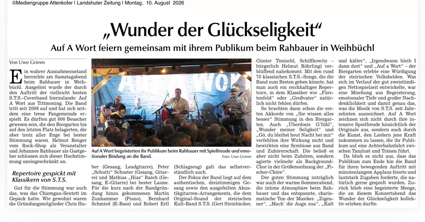 Auf A Wort - STS & Austropop